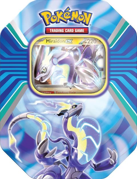Pokémon TCG Miraidon EX Paldea Legends metalinė dėžutė + 4 boosteriai