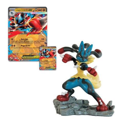 Pokemon Mega Lucario EX figūrėlės ir kortų kolekcinis rinkinys