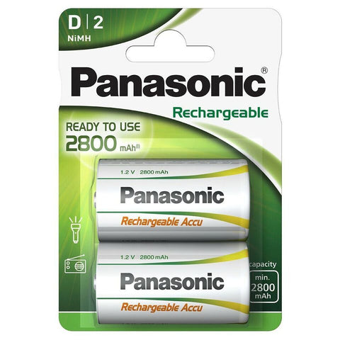 Panasonic D NiMH 2800mAh XL įkraunamos baterijos, 2 vnt.