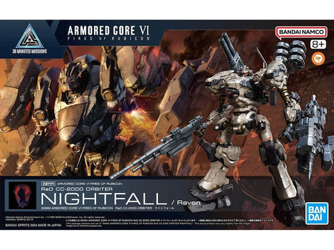 Bandai Armored Core VI RaD CC-2000 Orbiter Nightfall Raven modelis