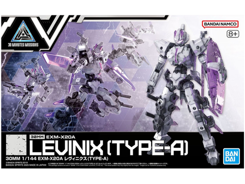 Bandai 30MM EXM-X20A Levinix TYPE-A 1/144 Gunpla plastikinis modelis