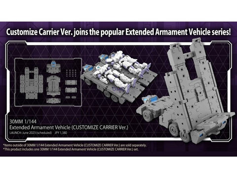 Bandai 30MM EXA Vehicle Customize Carrier 1/144 modelio rinkinys
