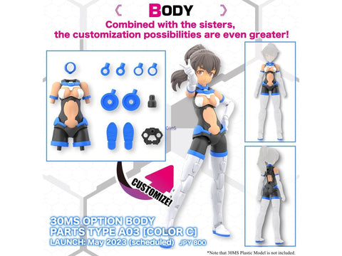 Bandai 30MS kūno dalių rinkinys A03, spalva C (62952)