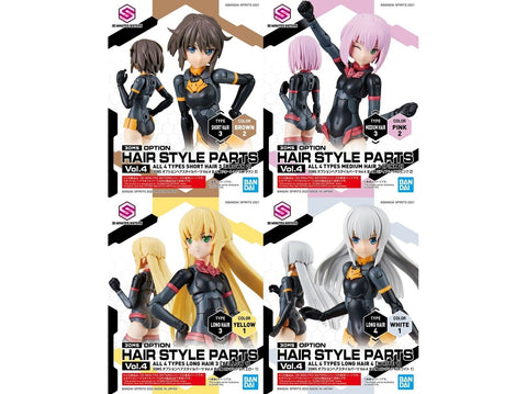 Bandai 30MS plaukų stiliaus dalių rinkinys Vol.4, visos 4 rūšys (62223)