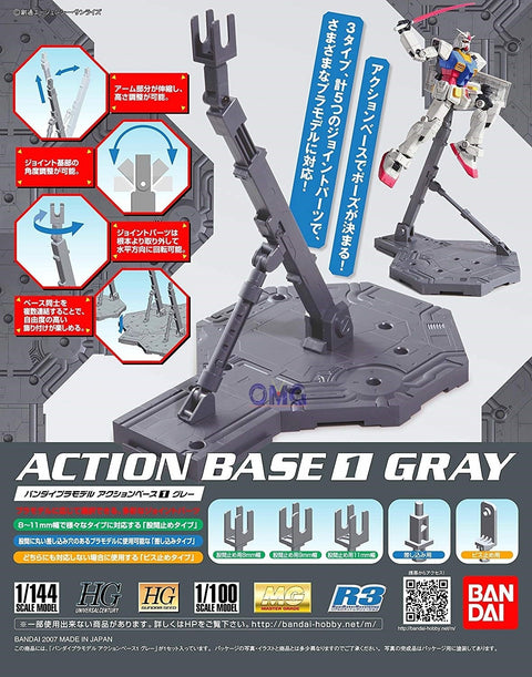 Bandai Action Base 1 pilka – Gunpla stovas SD/1/144/1/100 (59255)