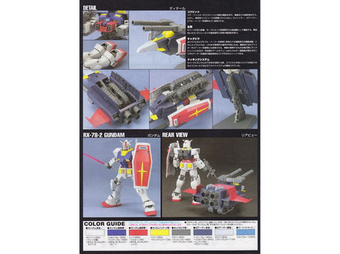 Bandai HGUC Gunpla G-Armor G-Fighter + RX-78-2 1/144 plastikinis modelis