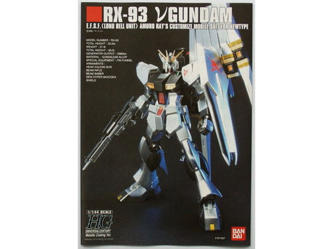 Bandai HGUC RX-93 Nu Gundam 1/144 Gunpla – metalinė danga (Metallic Coating)