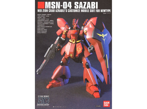 Bandai HGUC Sazabi MSN-04 1/144 Gunpla plastikinis modelis