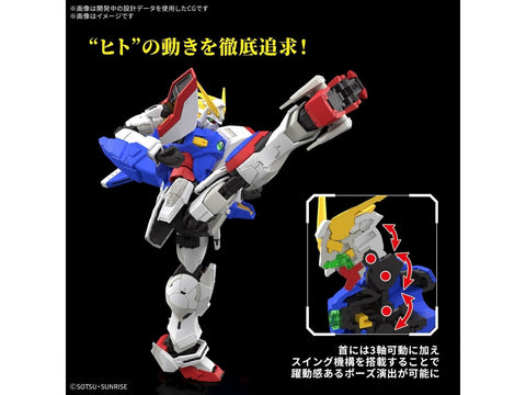 Bandai RG Shining Gundam 1/144 surenkamas plastikinis Gunpla modelis