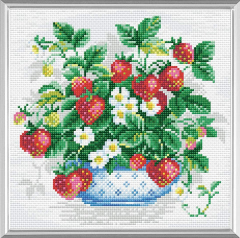 Basket of Strawberries Deimantinės Mozaikos rinkinys iš RIOLIS Nr.: AM0008HOBI.LT 🇱🇹