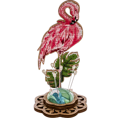 Karoliukų siuvinėjimo rinkinys ant medžio – adatinė, 10×19,5 cm