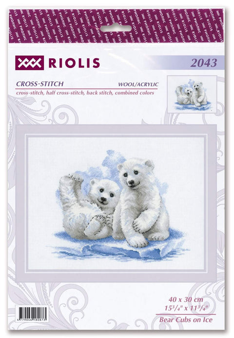 Bear Cubs on Ice Siuvinėjimo rinkinys iš RIOLIS Nr.: 2043HOBI.LT 🇱🇹