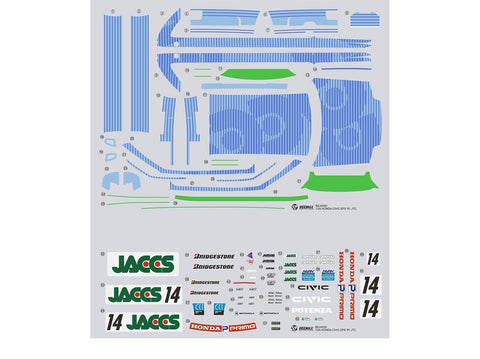 Beemax Honda Civic EF9 Gr.A 1991 JTC InterTEC 1/24 – surenkamas modelis