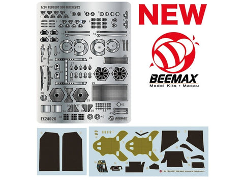 Beemax Peugeot 306 Maxi Evo 2 ’98 Monte Carlo 1/24 detalių rinkinys