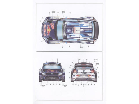 Belkits VW Polo R WRC Rallye Monte-Carlo 2015 1/24 surinkimo rinkinys