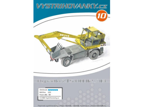 ZTS DH-112/113 ratinis ekskavatorius 1:32 popierinis suklijuojamas