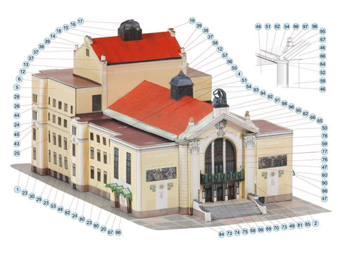 Betexa Pardubicių miesto teatro popierinis maketas 1:160 (BET23-012)