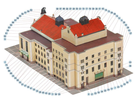 Betexa Pardubicių miesto teatro popierinis maketas 1:160 (BET23-012)