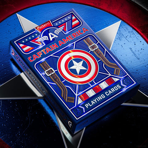 Marvel Kapitonas Amerika žaidimo kortos – premium, kolekcinės, pokeriui