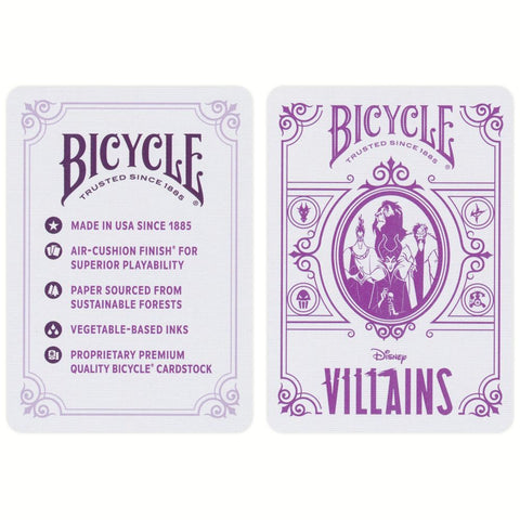 Bicycle: Bicycle Disney Villains žaidimo kortos (violetinės) - HOBI.LT 🇱🇹