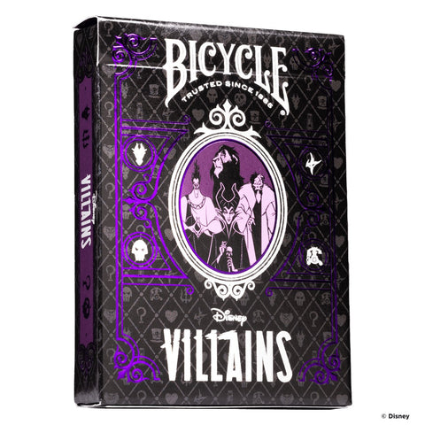 Bicycle: Bicycle Disney Villains žaidimo kortos (violetinės) - HOBI.LT 🇱🇹