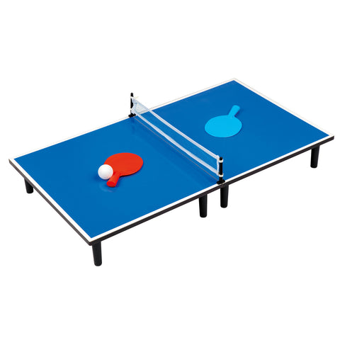Bino mini stalo tenisas vaikams, mėlynas, 80×45 cm, 16 dalių