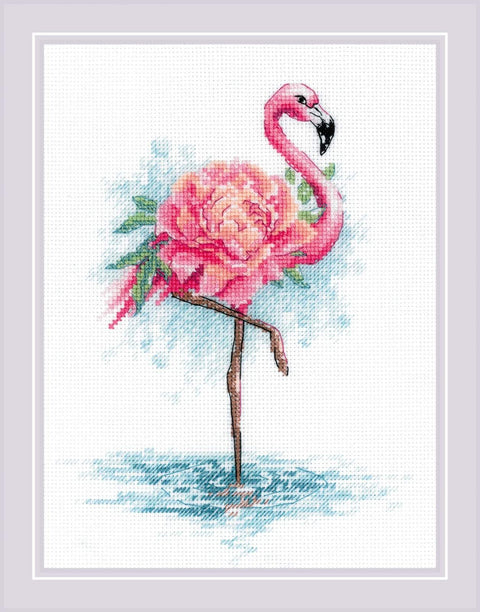 Blooming Flamingo. Siuvinėjimo rinkinys iš RIOLIS Nr.: 2117HOBI.LT 🇱🇹