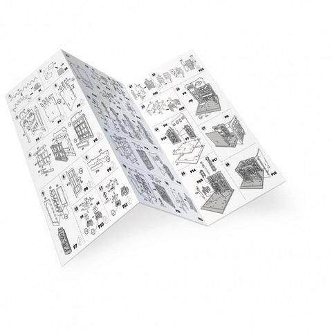 Miniatiūrinis knygynas – medinė 3D diorama dėlionė su LED, 148 det.