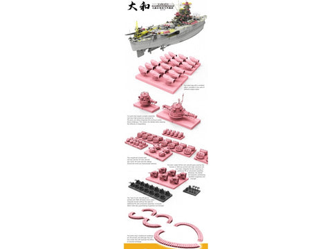 Japonų mūšinis laivas Yamato 1/350 plastikinis surenkamas rinkinys