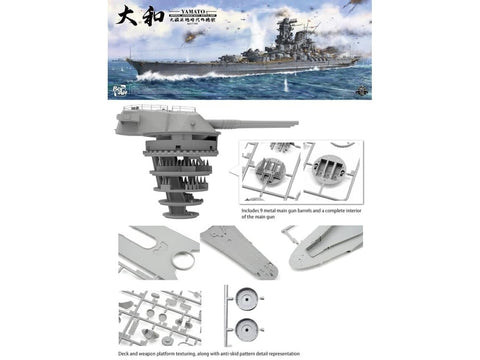 Japonų mūšinis laivas Yamato 1/350 plastikinis surenkamas rinkinys