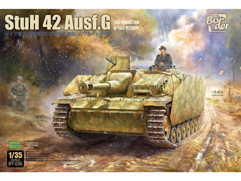 Sturmgeschütz III StuH 42 Ausf. G vokiškas tankas 1/35, pilnas vidus
