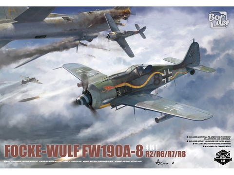 Border Focke-Wulf FW-190A-8 4in1 plastikinis lėktuvo modelis 1/35