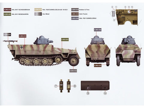 Border Model Sd.Kfz.251 Ausf.D su R35 bokšteliu 1/35 plastikinis rinkinys