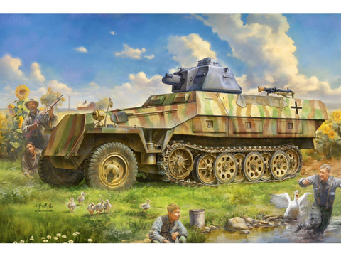 Border Model Sd.Kfz.251 Ausf.D su R35 bokšteliu 1/35 plastikinis rinkinys