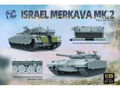 Border Model Merkava Mk.2 1/35 su pilnu interjeru ir judančiais vikšrais