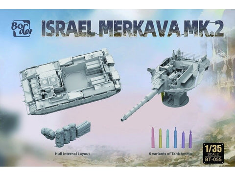 Border Model Merkava Mk.2 1/35 su pilnu interjeru ir judančiais vikšrais