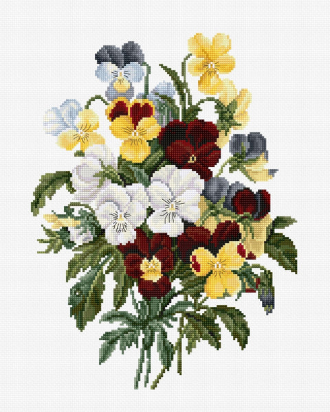 Bouquet of Pansies SBU4002 - siuvinėjimo kryželiu rinkinysHOBI.LT 🇱🇹