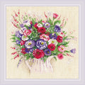 Bouquet with Eustoma and Gypsophila siuvinėjimo rinkinys iš RIOLIS Nr.: 1947HOBI.LT 🇱🇹