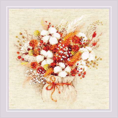 Bouquet with Lagurus and Cotton siuvinėjimo rinkinys iš RIOLIS Nr.: 1913HOBI.LT 🇱🇹