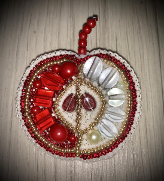 Karoliukų siuvinėjimo rinkinys segė Crystal Art „Raudonas obuolys“