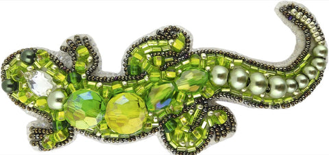 Karoliukų siuvinėjimo rinkinys sagė „Driežas“ Crystal Art