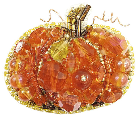 Karoliukų segės siuvinėjimo rinkinys „Moliūgas” Crystal Art