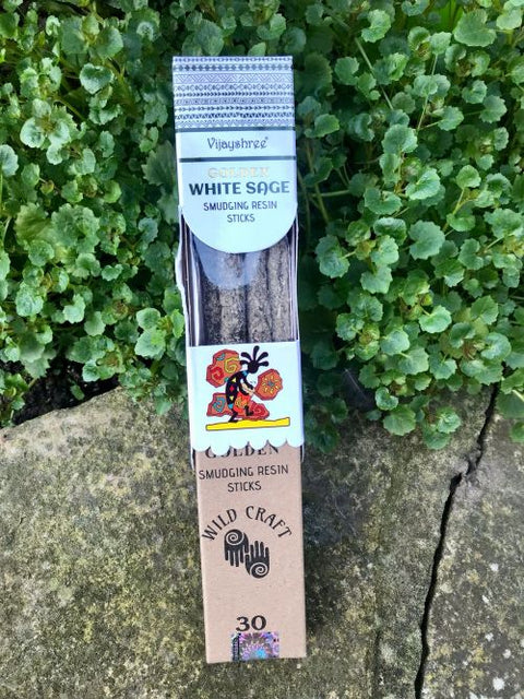 Golden White Sage baltojo šalavijo smilkalų lazdelės meditacijai