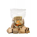 Bukmedžio gabaliukai 1,5 kg pakuotėje – natūralūs rūkymo ir grilio aromatui suteikti, su matoma priekinės etiketės grafika