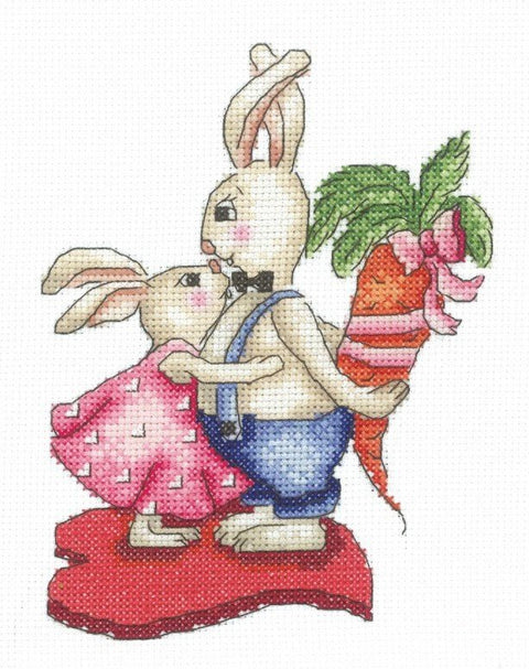 Bunnies Love And Carrots SANZ - 38 - siuvinėjimo rinkinys iš AndrianaHOBI.LT 🇱🇹