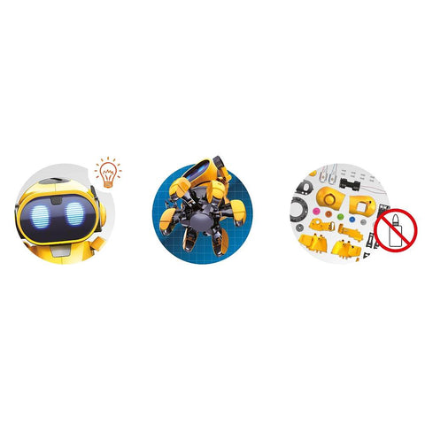 Tibo 6 kojų robotikos konstruktorius vaikams 8+ su sekimo režimu ir efektais