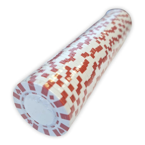 Pokerio žetonai Star – 50 vnt., raudoni, profesionali kokybė