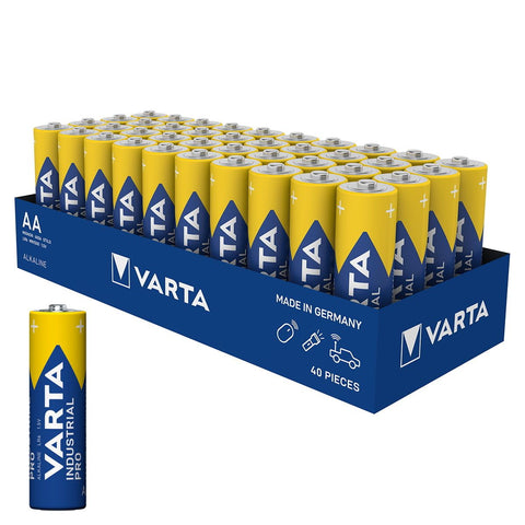 Varta Industrial Pro AA šarminės baterijos 40 vnt. rinkinys