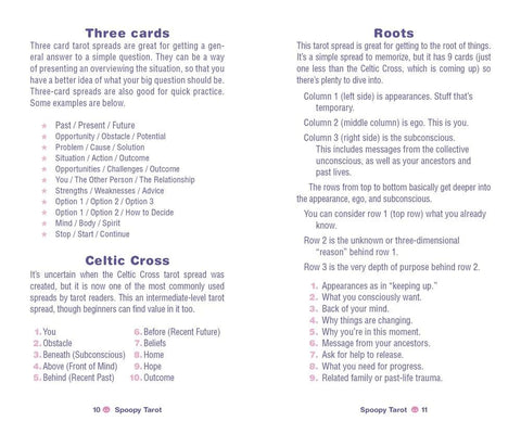 Spoopy Tarot kortos – kawaii žaviai baisios, 78 kortos + angliškas vadovas