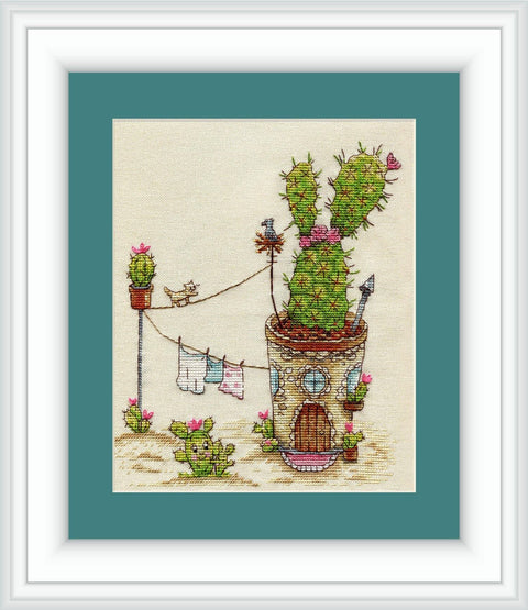 NeoCraft siuvinėjimo kryželiu rinkinys „Kaktusai“, 20×23 cm